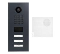 DoorBird - Kit d2103 V-ral7016 + a1061 W + sup-d2102 V-d2103 V - Portier Video Ip 3 sonnettes + Supporto + Campanello