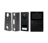 DoorBird Set business D11 | Set di videocitofono in nero grafite, stazione interna video in nero e adattatore montaggio a parete