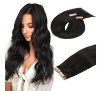 DOORES Extension Bioadesive Marrone, Nero Naturale 55cm 22 pollice 100g 40pcs, Extension Capelli Bioadesive Lisici Skin Weft Naturale Capelli