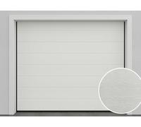 DoorHan porta sezionale da garage con operatore e 2 telecomandi | larghezza 2850 mm × altezza 3000 mm | RAL 9010 (Bianco) | finitura effetto legno | M-Line