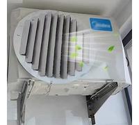 Doorhighpeak Deflettore per Condizionatore d'Aria in Acciaio Inossidabile per unità Esterne, Copertura di Sfiato AC Moderna Schermo di Recinzione di Protezione del Condizionatore d'Aria