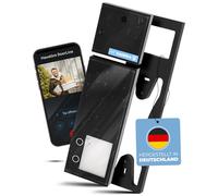 DOORLINE® Campanello video con fotocamera wireless [compatibile con Fritz!Box + controllo app] nero | Made in Germany | citofono con apriporta | campanello senza fili | citofono