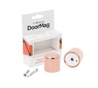DoorMag - Magnete per porta bifold, chiusura magnetica e fermaporta per porte pieghevoli a due pieghe, supporto magnetico resistente, viti di fissaggio incluse, oro rosa