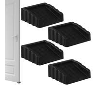 Doors Stopper, Door Holder, 2,44 x 2,44 x 0,98 in gomma antiscivolo Wedge, 4 pezzi Two Way Design, Home Protector, Home Security Accessory for Theft, Indoor Use, Works on All Surfaces, Strong Grip