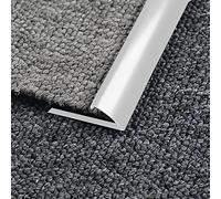 Doorways Floor Edge Trim Threshold Strips,Aluminum Carpet Trim Transition Strip, for Sliding Glass Barn Door, 35/39/ 43/51/ 55/59 Inch Long(Silver,100cm/39.4in)