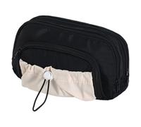 DOP Amine - Astuccio portapenne di grande capacità, con doppia cerniera, organizer per cancelleria, 23 x 10 x 13 cm, elegante tessuto leggero, ideale per adolescenti, adulti, ragazze e ragazzi, Nero