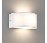 Dopa Applique da Parete Mezzaluna per Esterno IP65 Design Curva Attacco E27 Sostituibile Lampada da Muro Moderna in Alluminio per Giardino Terrazzo Facciata (Bianco)