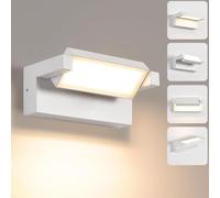 Dopa Dopastore Applique da Parete LED 21W con Paralume Inclinabile di 240° Lampada da Muro Design Moderno per Ambienti Esterni IP65 (Bianco)
