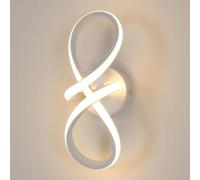 Dopa Dopastore Applique Plafoniera Lampada da Parete e Soffitto fiocco 13W con 3 Tonalità di Luce Integrata Design Intrecciato Moderna Bianca IP20 Per Interni Camere Salone Attività Commerciali