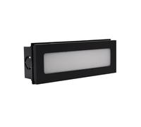 Dopa Dopastore Lampada da Parete Segnapasso da Incasso LED 6W Design Rettangolare con Interno Piatto Tecnologia CCT Integrata per Esterni IP65 (Nero)