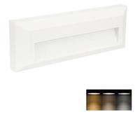 Dopa Dopastore Lampada da Parete Segnapasso da Incasso LED 6W Design Rettangolare con Linee Interne Tecnologia CCT Integrata per Esterni IP65 (Bianco)