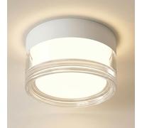 Dopa Dopastore Plafoniera da soffitto Terrazza esterno 9W Lampada LED Impermeabile per Interno ed Esterno - Applique da Parete o Soffitto - 3 Colori CCT 2800K 4000K 6000K - Quadrata/Tonda (Tonda)