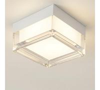 Dopa Dopastore Plafoniera da soffitto Terrazza esterno 9W Lampada LED Impermeabile per Interno ed Esterno - Applique da Parete o Soffitto - 3 Colori CCT 2800K 4000K 6000K - Quadrata/Tonda (Quadrata)