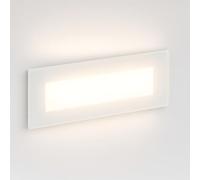 Dopa Segnapasso LED 5W da Incasso per Cassaforma 506 Applique in Vetro per Interno Esterno 3 Tonalità Luce 3000K-4000K-6500K da Parete Rettangolare Bianco IP65