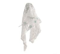 Dopamina, foulard triangolare in pizzo con farfalla, accessorio per capelli per donne e ragazze, da indossare tutti i giorni, per feste e giochi di ruolo, strumento per lo styling (rosa)