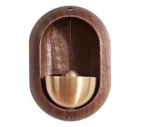 Dopamine Japanese Wooden Entrance Door Bell Decorative Wireless Bird Wind Chime Home Decor Home Opening Hanging Decorations(Black walnut)