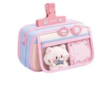 Dopamine Kitten Stationery Set - Cute Cat Pencil Case & School Supplies | Large Capacity Zipper Material Featuring Sticky Notes Pens Notebook And Toys For Students Back To School And Birthday