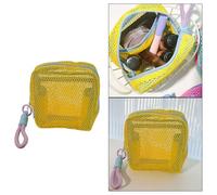 Dopamines - Borsa per trucchi colorata, con texture morbida, organizer da viaggio per organizzare cosmetici e prodotti per la cura della pelle in tessuto a rete, B, Taglia unica