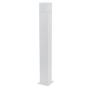 Dopastore Lampione Palo da Terra Attacco E27 Design Cilindro Quadrato Portalampada Moderno Alluminio Altezza 74CM da Esterno (Bianco)