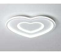 Dopastore Plafoniera da Soffitto LED 63W Design Doppio Cuore Sovrapposto Bianco Lampada da Soffitto Stile Modeno Per Interno IP20 Camera Salone (Luce fredda 6500K)