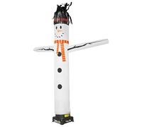 DOPBENT Air Dancers - Set gonfiabile con ballerina Sky Puppet, divertente, pazza, agitante, tipo di tubo gonfiabile per pubblicità festival, con ventilatore (bianco, 3 m)