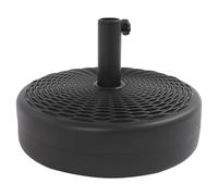 DOPBENT Supporto per ombrellone pieno di acqua, 17 kg di acqua, rotondo, per ombrellone da 38/48 mm di diametro, per giardino, balcone, nero