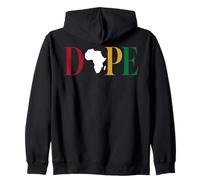 Dope Africa Map Juneteenth Black Pride Celebration Felpa con Cappuccio