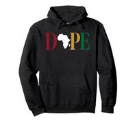 Dope Africa Map Juneteenth Black Pride Celebration Felpa con Cappuccio