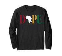 Dope Africa Map Juneteenth Black Pride Celebration Maglia a Manica