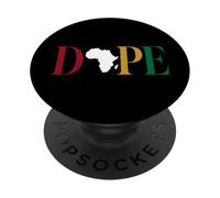 DOPE Africa Map Juneteenth Black Pride Celebration PopSockets PopGrip Adesivo