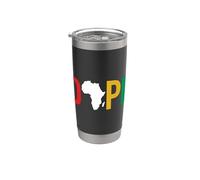 Dope Africa Map Juneteenth Pan African Pride Bicchiere termico in acciaio inox doppia parete