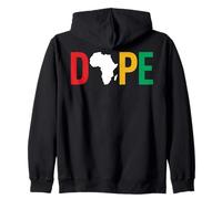 Dope Africa Map Juneteenth Pan African Pride Felpa con Cappuccio
