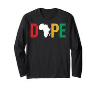 Dope Africa Map Juneteenth Pan African Pride Maglia a Manica