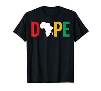 Dope Africa Map Juneteenth Pan African Pride Maglietta