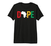 Dope Africa Map Juneteenth Pan African Pride Maglietta Premium