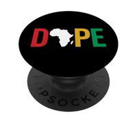 Dope Africa Map Juneteenth Pan African Pride PopSockets PopGrip Adesivo