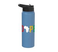 Dope Africa Map Juneteenth Pan African Pride Stainless Steel Insulated Water Bottle