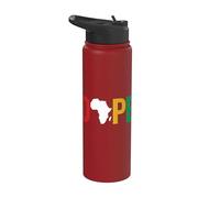 Dope Africa Map Juneteenth Pan African Pride Stainless Steel Insulated Water Bottle