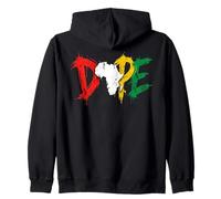 Dope Africa Map Pan African Colors Juneteenth Felpa con Cappuccio