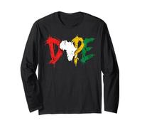 Dope Africa Map Pan African Colors Juneteenth Maglia a Manica