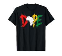 Dope Africa Map Pan African Colors Juneteenth Maglietta