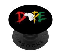 Dope Africa Map Pan African Colors Juneteenth PopSockets PopGrip Adesivo