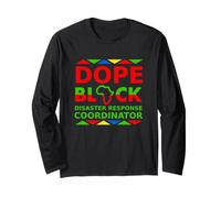 Dope Black Disaster Response Coordinatore Carriera Orgoglio Lavoro Maglia a Manica
