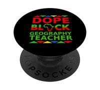 Dope Black Geografia Insegnante di ritorno a scuola Carriera Orgoglio lavoro PopSockets PopGrip Adesivo