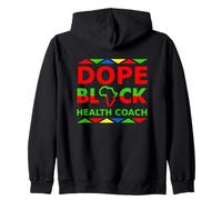 Dope Black Health Coach Orgoglioso Black Life Coach Carriera Orgoglio Felpa con Cappuccio