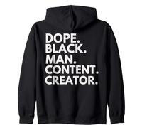 Dope Black Man Content Creator Orgoglio afroamericano Felpa con Cappuccio