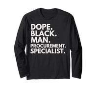 Dope Black Man Specialista in appalti African American Pride Maglia a Manica