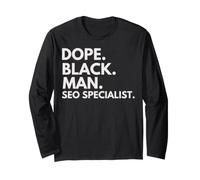 Dope Black Man Specialista SEO African American Pride Maglia a Manica