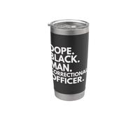 Dope Black Man Ufficiale penitenziario Orgoglio afroamericano Bicchiere termico in acciaio inox doppia parete