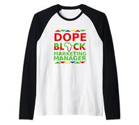 Dope Black Marketing Manager Orgoglioso Nero Carriera Professionale Maglia con Maniche Raglan